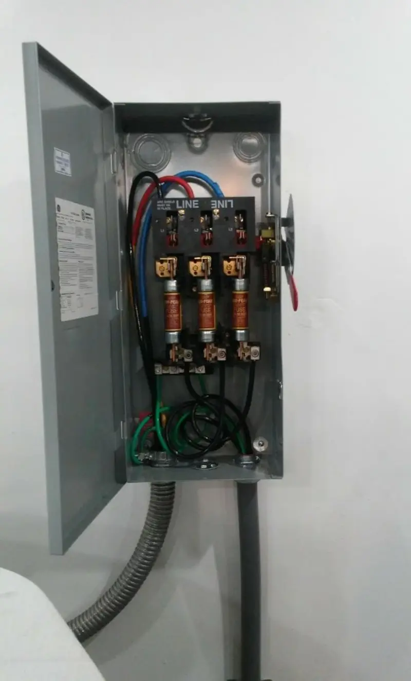 Three-phase disconnect switch installed for Electrical Wiring & Rewiring in Johnstown